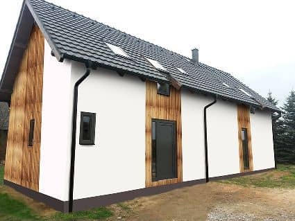 Dřevěný fasádní obklad - varianta 3 - přední pohled