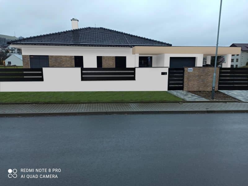 Návrh fasády rodinného domu - varianta 2