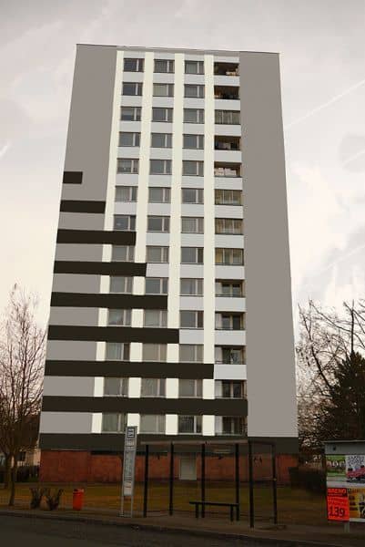 Návrh revitalizace fasády - varianta 1