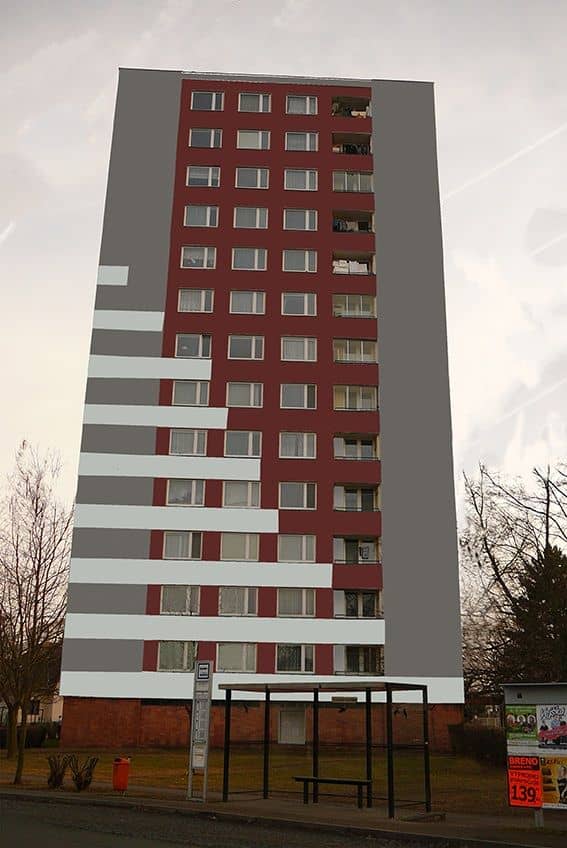 Návrh revitalizace fasády - varianta 4