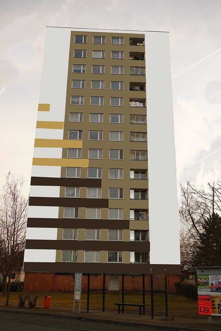 Návrh revitalizace fasády - varianta 5