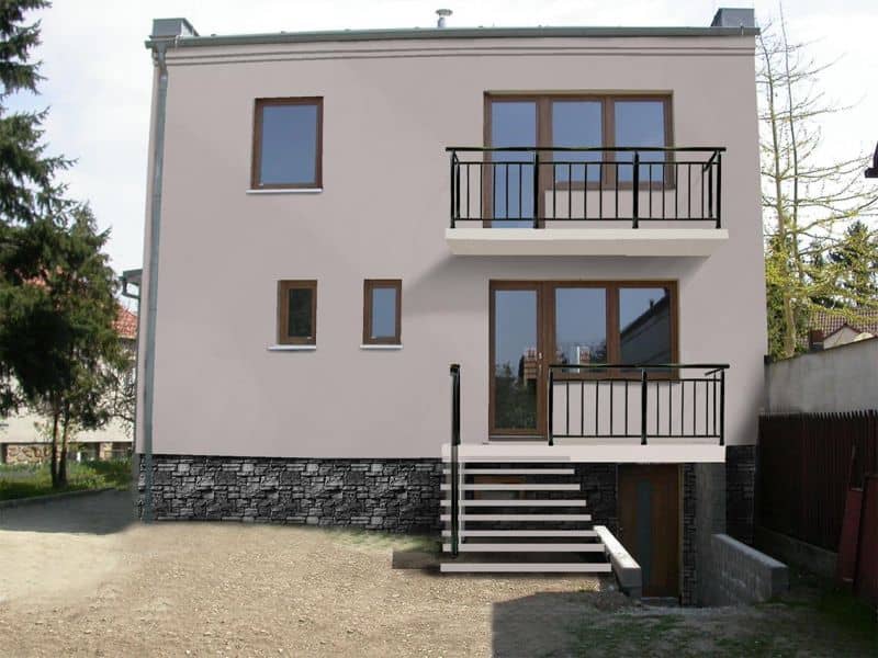 Návrh fasády rodinného domu - varianta 2